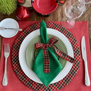 Capa de sousplat e fita Natal encantado 02