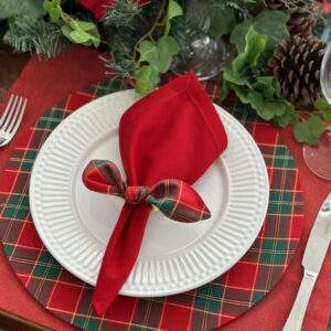 Capa de sousplat e lacinho Natal encantado 02